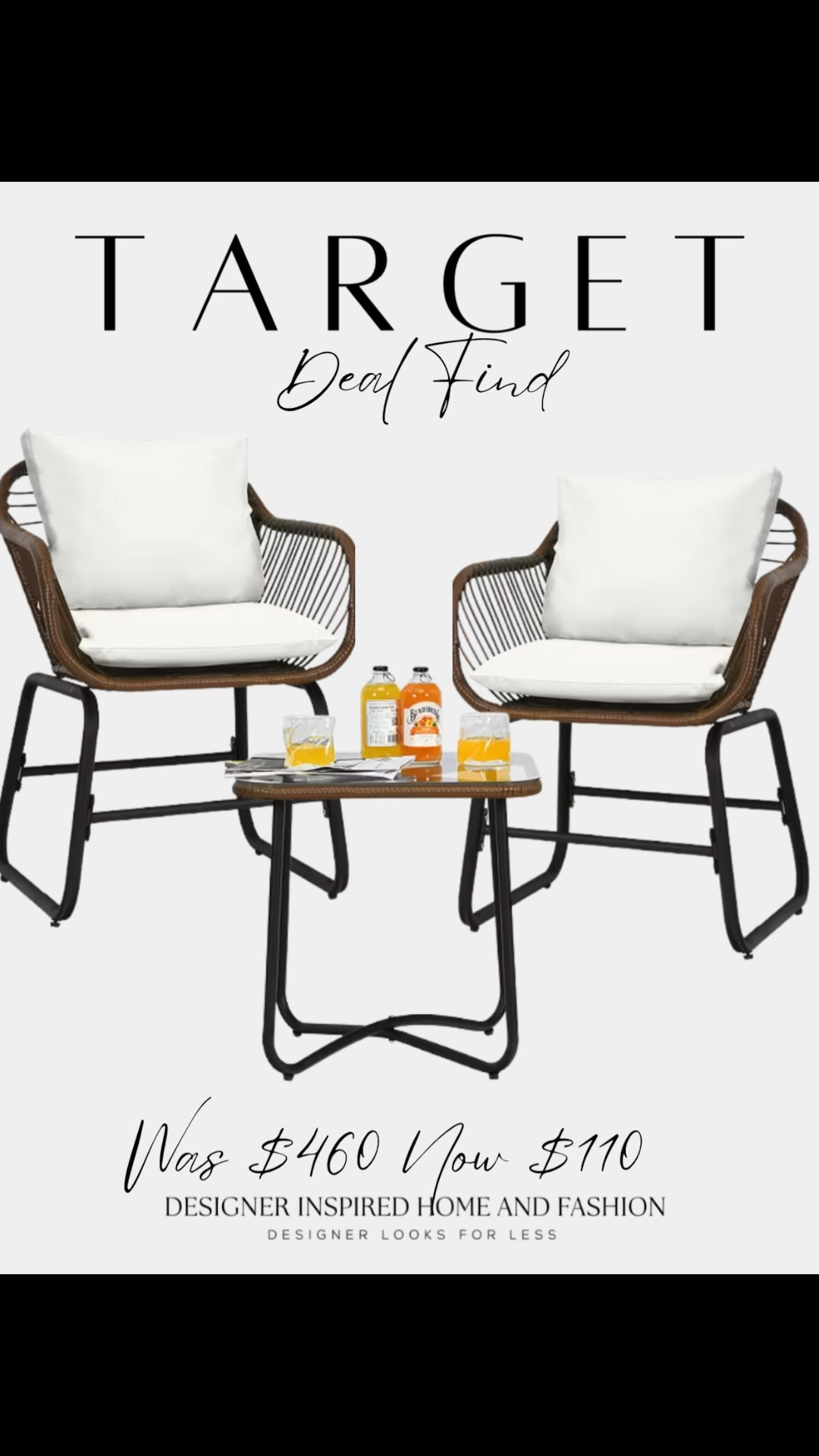 This patio conversation set is 76% off! 

#LTKSeasonal #LTKSaleAlert #LTKHome