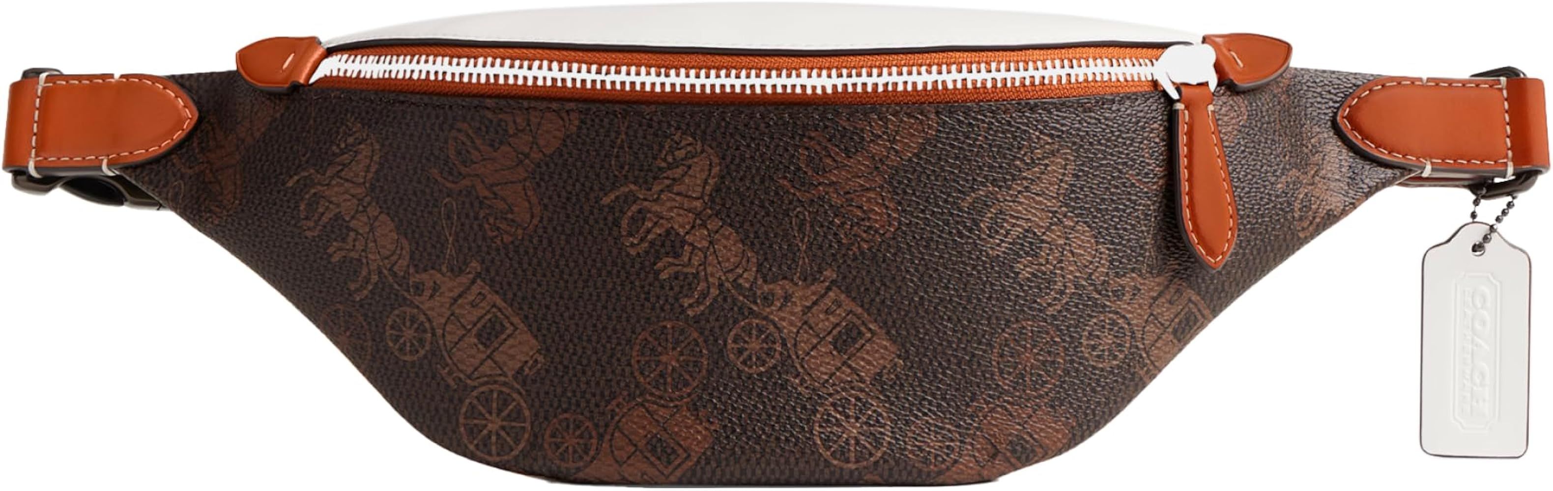 Coach Charter Belt Bag 7 in Large Horse and Carriage Coated Canvas, Truffle/Burnished Amber | Amazon (US)