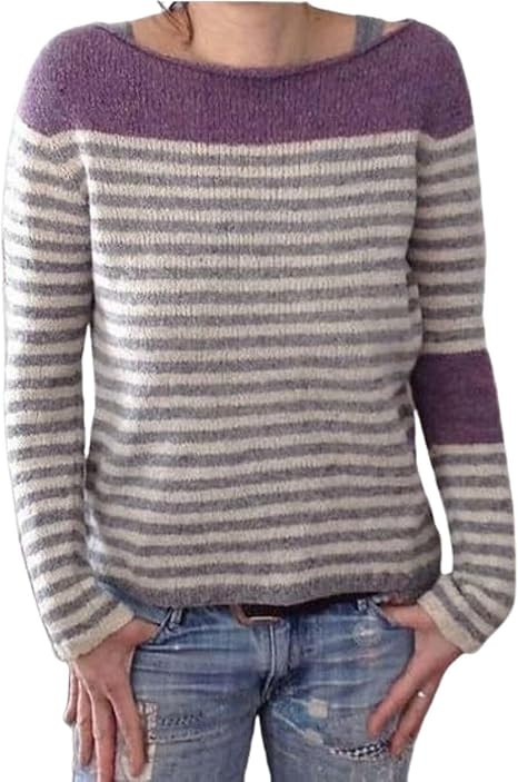 Fair Isle Knitted Sweaters for Women Fall Winter Vintage Long Sleeve Crew Neck Fit Cute Y2k Pullo... | Amazon (US)