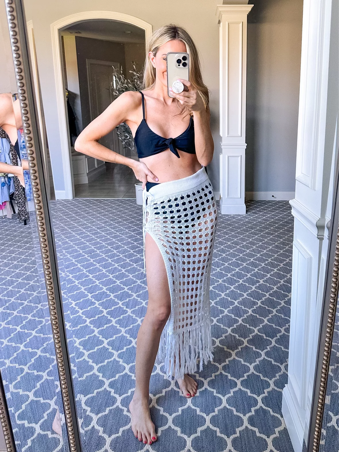 Faux-Wrap Swim Skirt curated on LTK