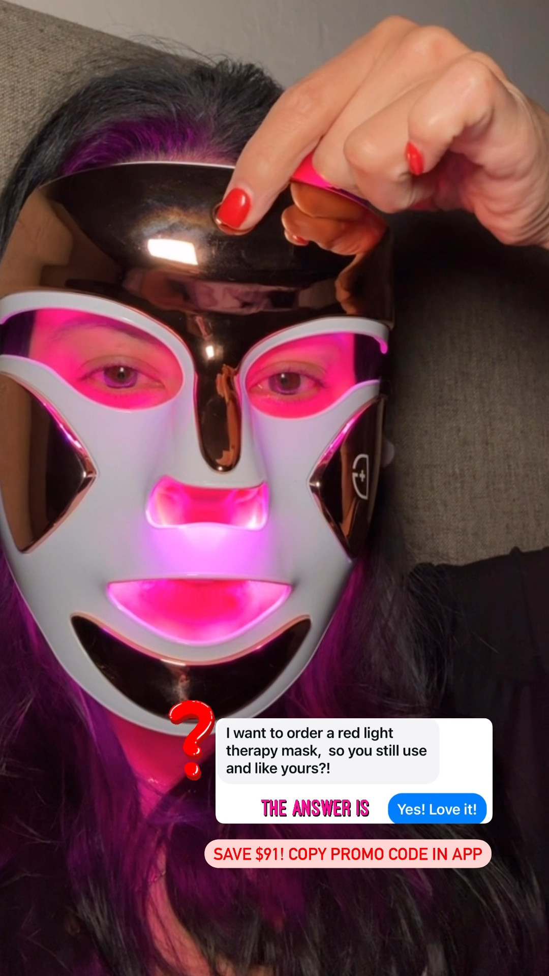 There are several less expensive masks out there, but this one is an FDA cleared LED device that targets my wrinkles, blemishes, and redness for smooth/clear skin! I've been using for over a year; 3 minutes a day. DRx SpectraLite Pro LED Light Therapy Device  
Pro tip: flip mask to target neck and décolletage

#LTKGiftGuide #LTKOver40 #LTKBeauty