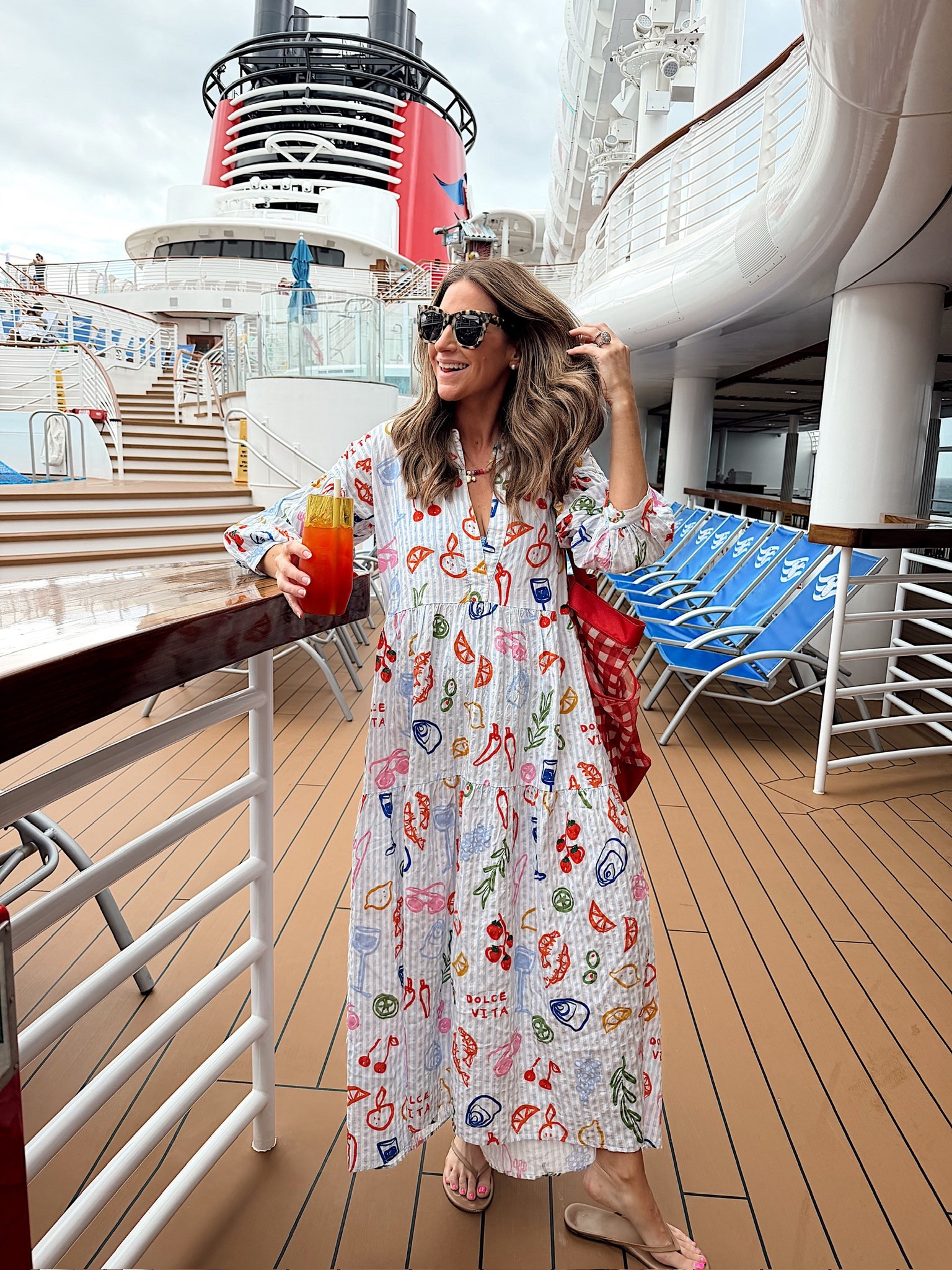 Pool ootd! In a small dress from Anthropologie, sandals, sunglssses & Walmart bag with iron on patch from Etsy! 

Disney cruise swim pool what to wear women 

#LTKootd #LTKSwim #LTKTravel