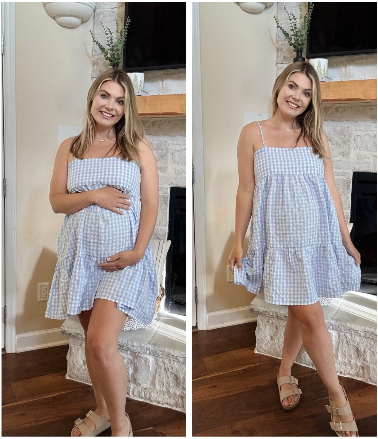 Amazon Fashion
 Womens Summer Plaid Gingham
Mini Dress Casual Spaghetti Strap Sleeveless A Line Beach Sundress with Pockets

Bump Friendly 
Wearing size medium


Baby shower, ball game, vacation, casual, babydoll, above knee

#LTKBump #LTKMothersDay #LTKPetite