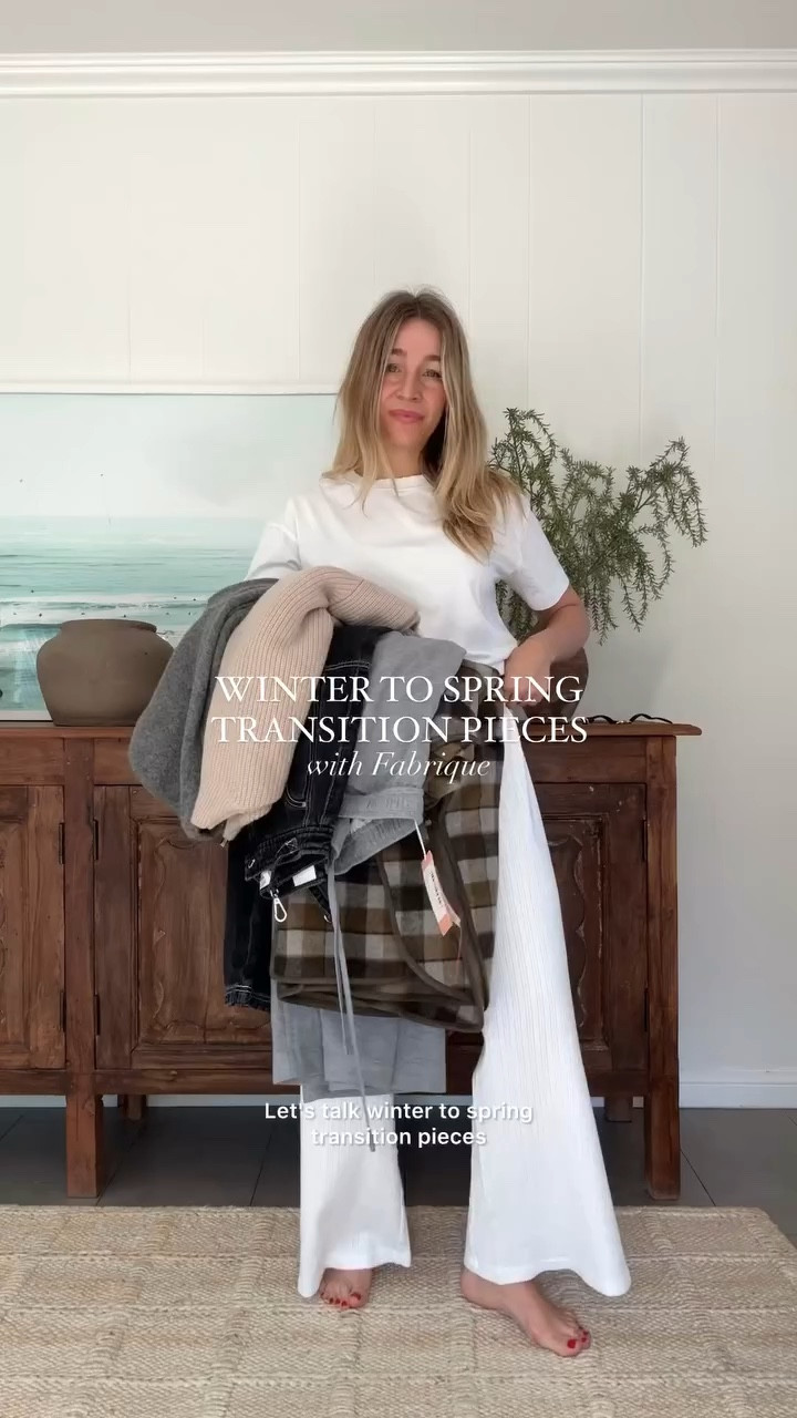 Styling transitional Winter to Spring pieces from @fabrique.official! Use code ASHLEY12 to enjoy 12% off everything. 

Don’t miss out on these amazing pieces! From timeless pieces to trendy must-haves, Fabrique delivers exceptional quality and design that will elevate your style. 

-- Sam Wide Barrel Leg Jeans in Cotton Denim by Valeska Valentina Jasso Collado
-- Daseasa Wide Leg Pants by Clara Asea
-- Sonia Asymmetrical Hem Sweater in Merino Wool Knit by Alisa & Julia Urban
-- Nicole Hooded Sweater in Wool Bouclé
-- Eila Wool Scarf Coat in Double-Face Merino Wool by Tea Chakhnashvili