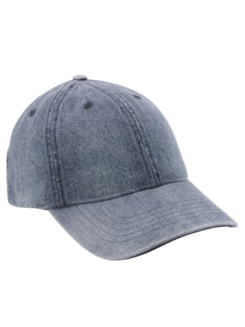 Time and Tru Solid Baseball Hat- Medium Denim | Walmart (US)