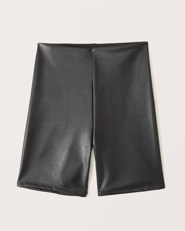 Faux Leather Bike Shorts | Abercrombie & Fitch (US)