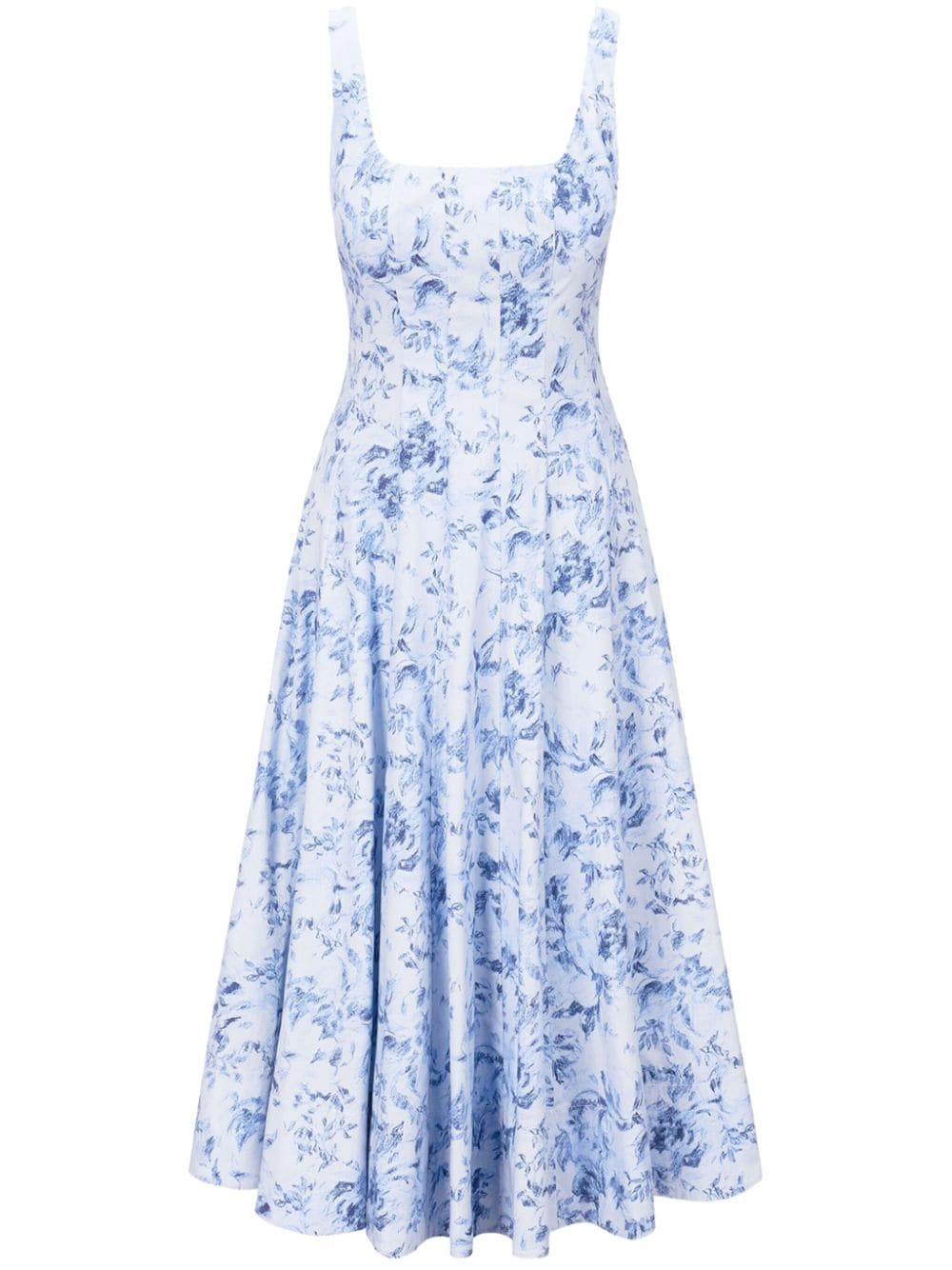 Wells floral-print flared dress | Farfetch Global