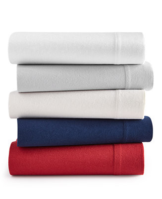 Solid Flannel Cotton 4-Pc. Sheet Set, Full | Macy's