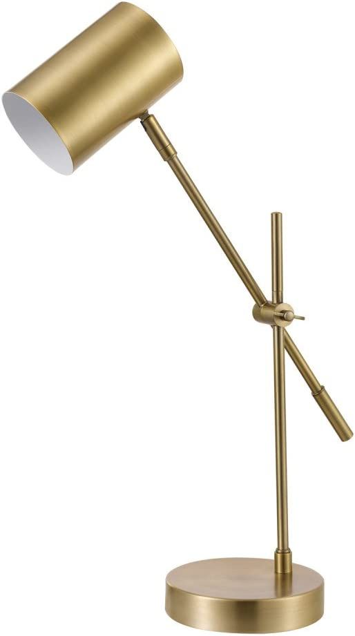 Globe Electric 52098 Pratt 20" Desk/Table Lamp, Matte Brass Finish, Adjustable Height, Balance Ar... | Amazon (US)