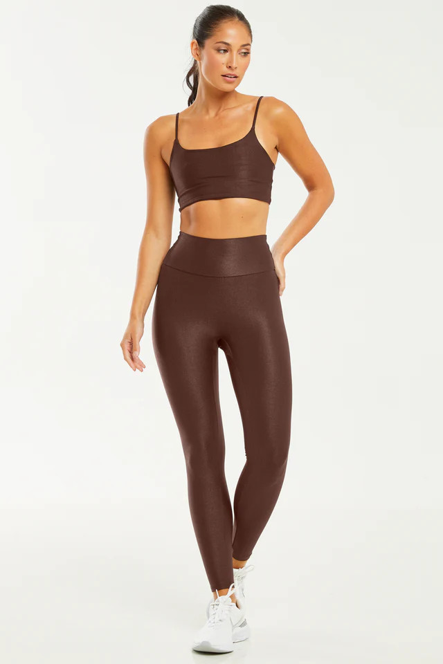 Hi-Shine Seamless Leggings Coffee | Booty by Brabants