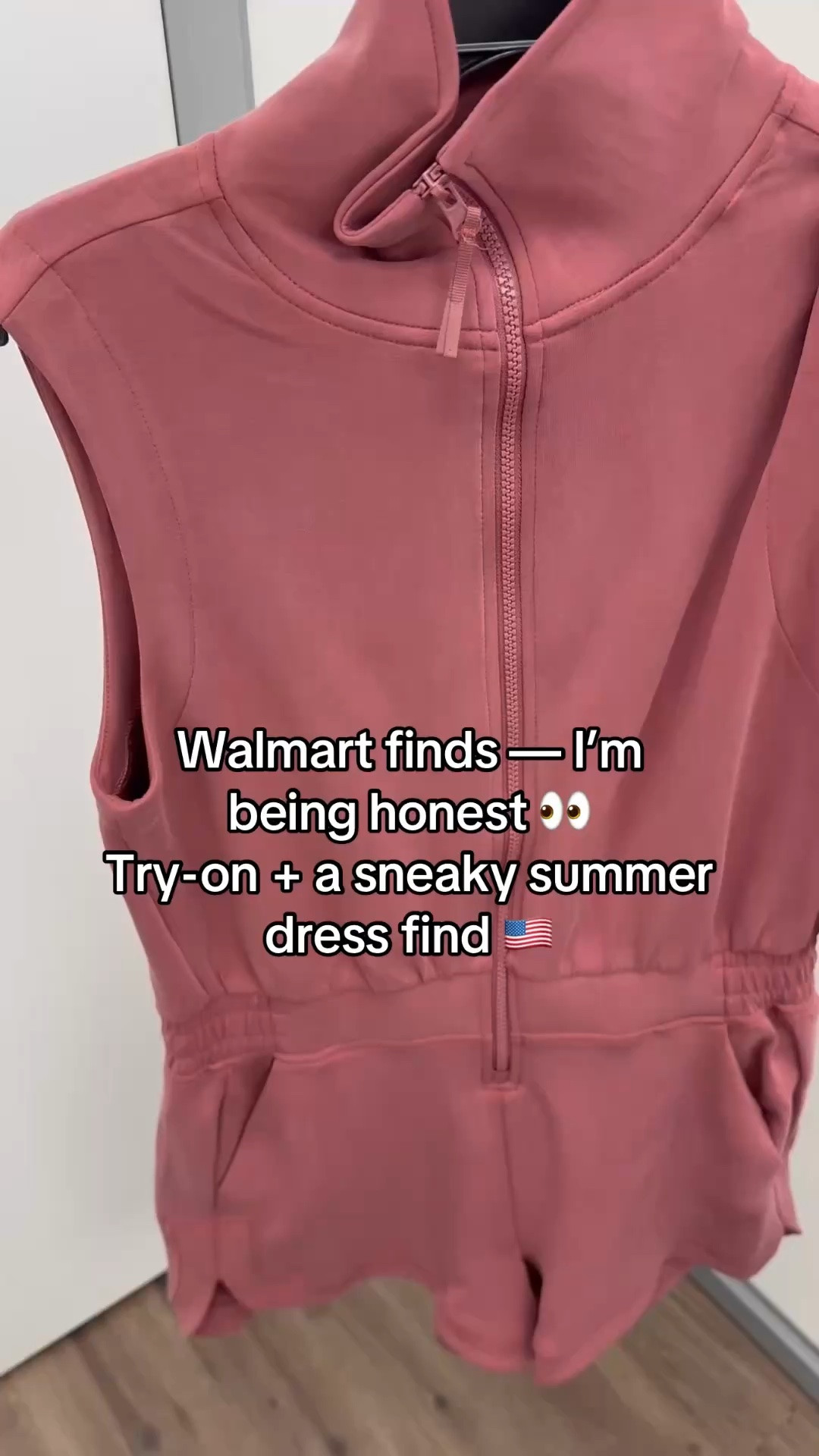Honest Walmart fashion finds for summer 2026 — I tried on a zip-up shorts romper, a Lululemon butter soft tank dupe that actually delivers, and spotted the most perfect red white and blue summer dress for the season. Not everything was a yes and I’m telling you exactly why. All three items are linked so you can shop and decide for yourself before they sell out!

#LTKgrwm #LTKootd #LTKSeasonal