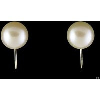 Quality Vintage 14K Gold & Large Pearl Earrings C1950S | Etsy (US)