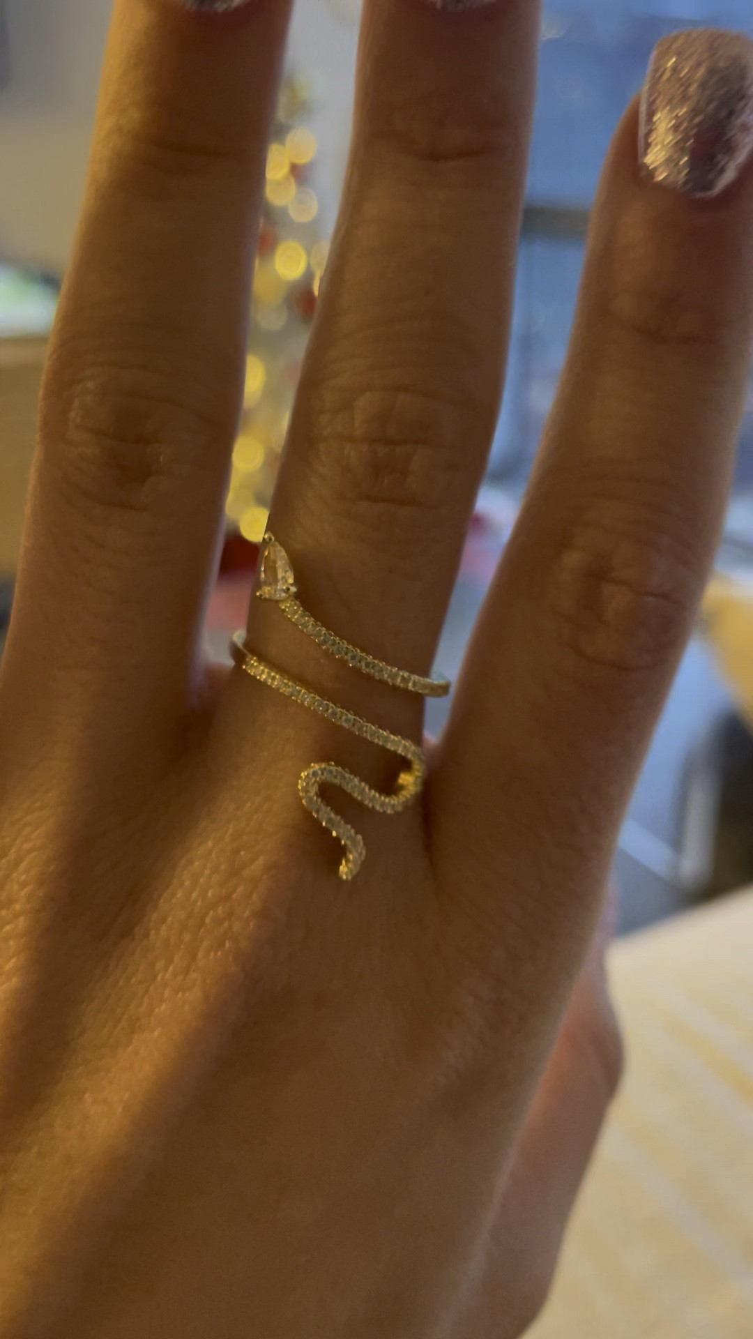 Huge discount on this snake 14K gold-plated ring set with prong and bezel set faceted Swarovski crystals. 

#LTKSeasonal #LTKsalealert #LTKGiftGuide
