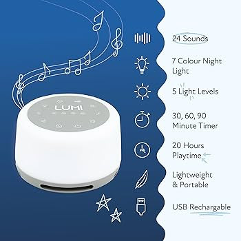 LUMI | Original White Noise Machine for Babies & Adults | 24 Sounds | 7 Colour Night Light | Slee... | Amazon (UK)