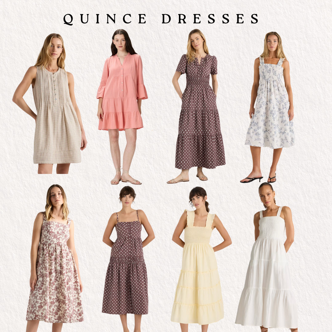 If you’re looking timeless summer dresses, these @Quince 100% organic cotton + linen dresses are the best ones to save 🤍 Perfect for vacations, brunch, work, date nights, or everyday wear. Sharing more Quince fashion, midsize outfit ideas, affordable summer style, capsule wardrobe pieces, and elevated basics all season long here on @affordablebyamanda - make sure to f0llow along if these looks match your vibe ✨☺️ 🔎 Quince dress, Quince clothing, Quince fashion, Quince summer dress, fit and flare dress, summer dress, cotton dress, midi dress, everyday dress, vacation dress, cotton dress, linen dress, summer dress try on, try on haul, quince try on, quince try on haul, vacation outfits, summer outfit ideas #onequince #quincepartner #quincedress #quincedresses #cottondresses #LTKootd #LTKootd 

 #LTKgrwm #LTKootd #LTKSeasonal