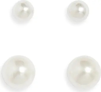 Nordstrom Set of 2 Imitation Pearl Stud Earrings | Nordstrom | Nordstrom