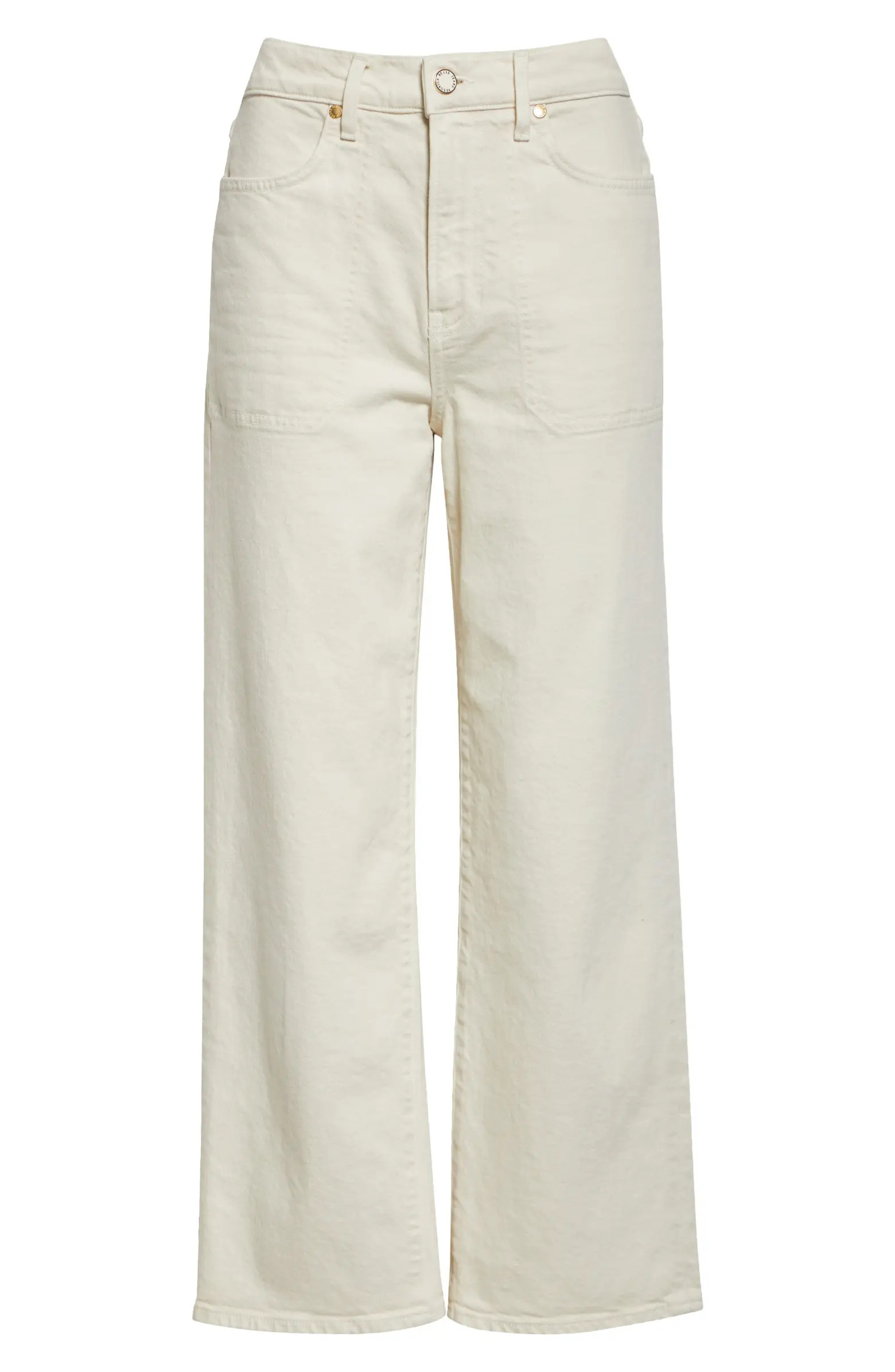 Veronica Beard Crosbie High Waist Crop Wide Leg Jeans | Nordstrom | Nordstrom