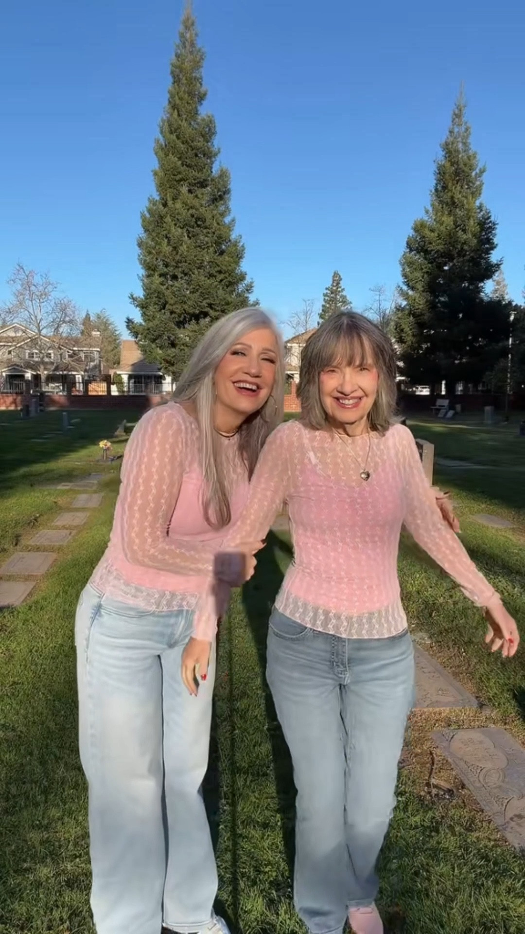 Matching in these soft lace pink long sleeved stretch tops with a pink soft cami underneath. Perfect for Valentines Day. Paired with light denim super stretch high waisted jeans! Easy to throw on ideas. Looking so effortlessly pretty on a sunny California day in January. Outfit under $70

#LTKSaleAlert #LTKootd #LTKdayinmylife