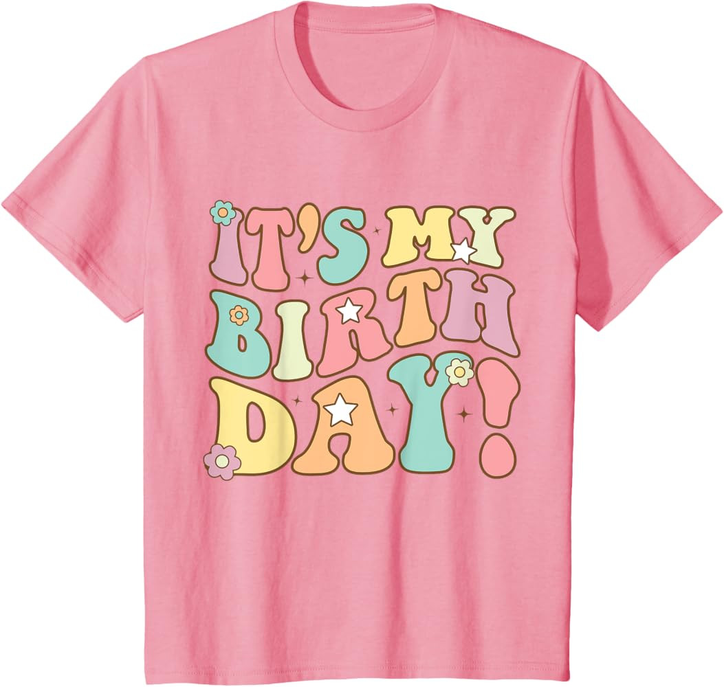 It's My Birthday Shirt Groovy Birthday Girls Women Teens T-Shirt | Amazon (US)