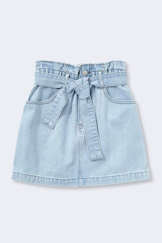 Belted Paperbag Denim Shorts | Forever 21 (US)
