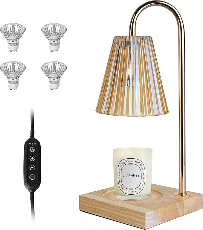 Candle Warmer Lamp - Dimmable Scented Electric Candle Warmer with Timer, Compatible with Large & ... | Amazon (US)