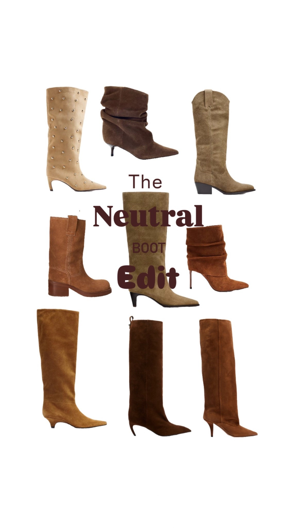 These are my current favourite boots for autumn/fall
I was asked what I’d choose in tan knee high boots and in all honesty, I feel ‘tan’ is a bit dated and we should be looking at brown or beige!
Plus, explore different lengths in boots - mid calf or high ankle!
Which do you prefer?
I’ve picked from high street to designer!

Zara boots
Paris Texas
Cowboy boots
Suede boots
Brown boots
Ankle boots
Studded boots
River island
My Theresa



#LTKuk #LTKeurope #LTKautumn