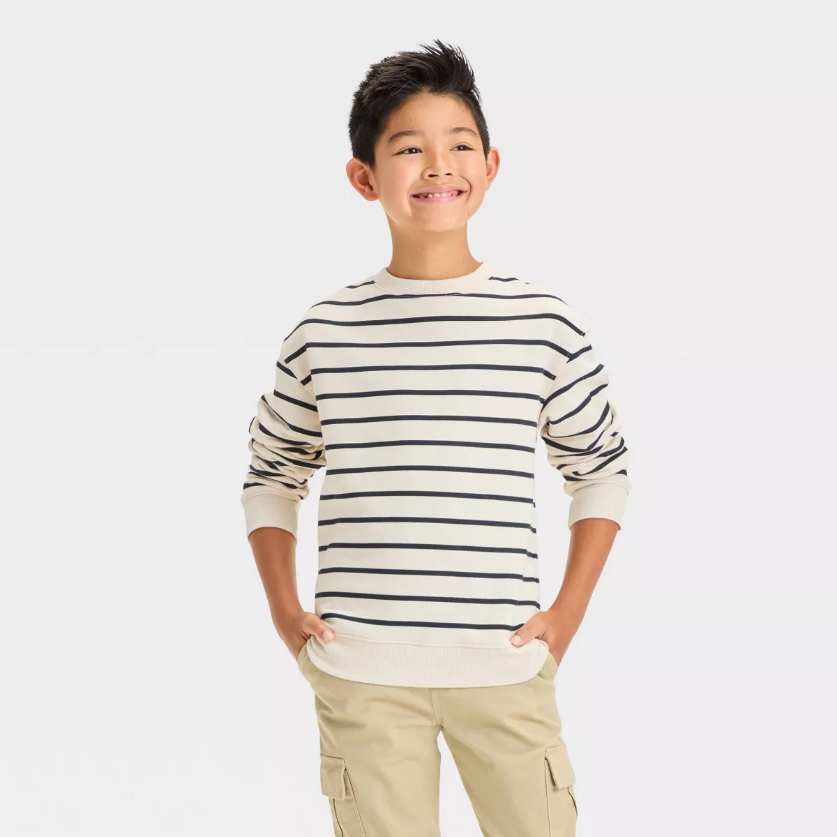 Boys' Fleece Crewneck Pullover Sweatshirt - Cat & Jack™ | Target