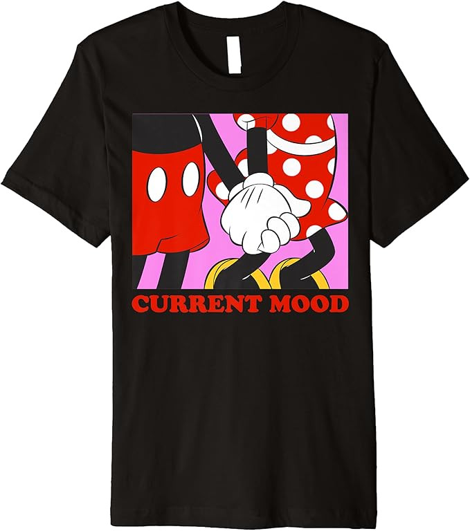Disney Mickey And Friends Mickey & Minnie Current Mood Premium T-Shirt | Amazon (US)