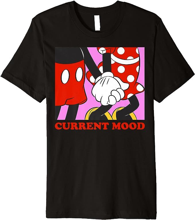 Disney Mickey And Friends Mickey & Minnie Current Mood Premium T-Shirt | Amazon (US)