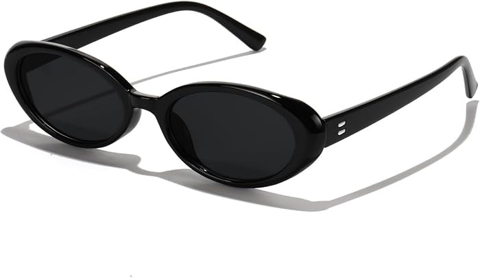 Oval Sunglasses for Women Men Fashion Small 90s Style Sun Glasses UV400 | Amazon (US)