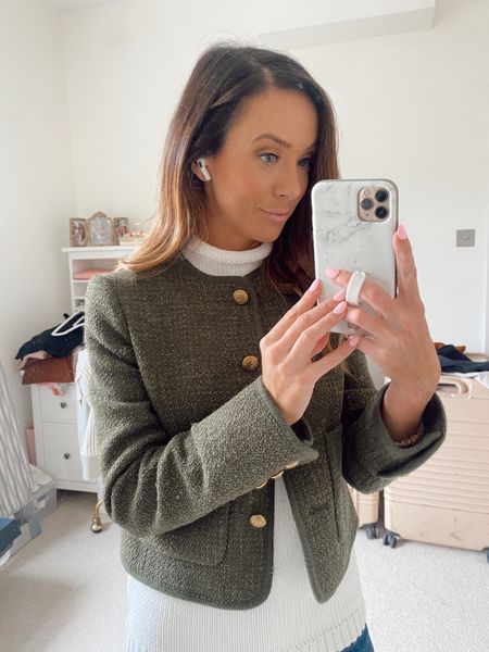 jacket linked in US (under exact) and UK (under similar)

Also linked similar jackets / sweater cardigans, and high waisted trousers I’d wear with this outfit versus the jeans (see august highlight on IG profile)

#LTKunder100