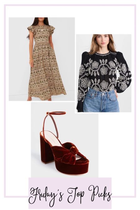 Fall outfits. Moody floral midi dress. Fall dress. Black embroidered blouse. Fall tops. Burgundy suede ankle strap pumps. Wedding guest shoes. Evening shoes. Fall shoes. 
.
.
.
.
… #ltkwedding #ltkworkwear #ltkfind 

#LTKstyletip #LTKparties #LTKSeasonal