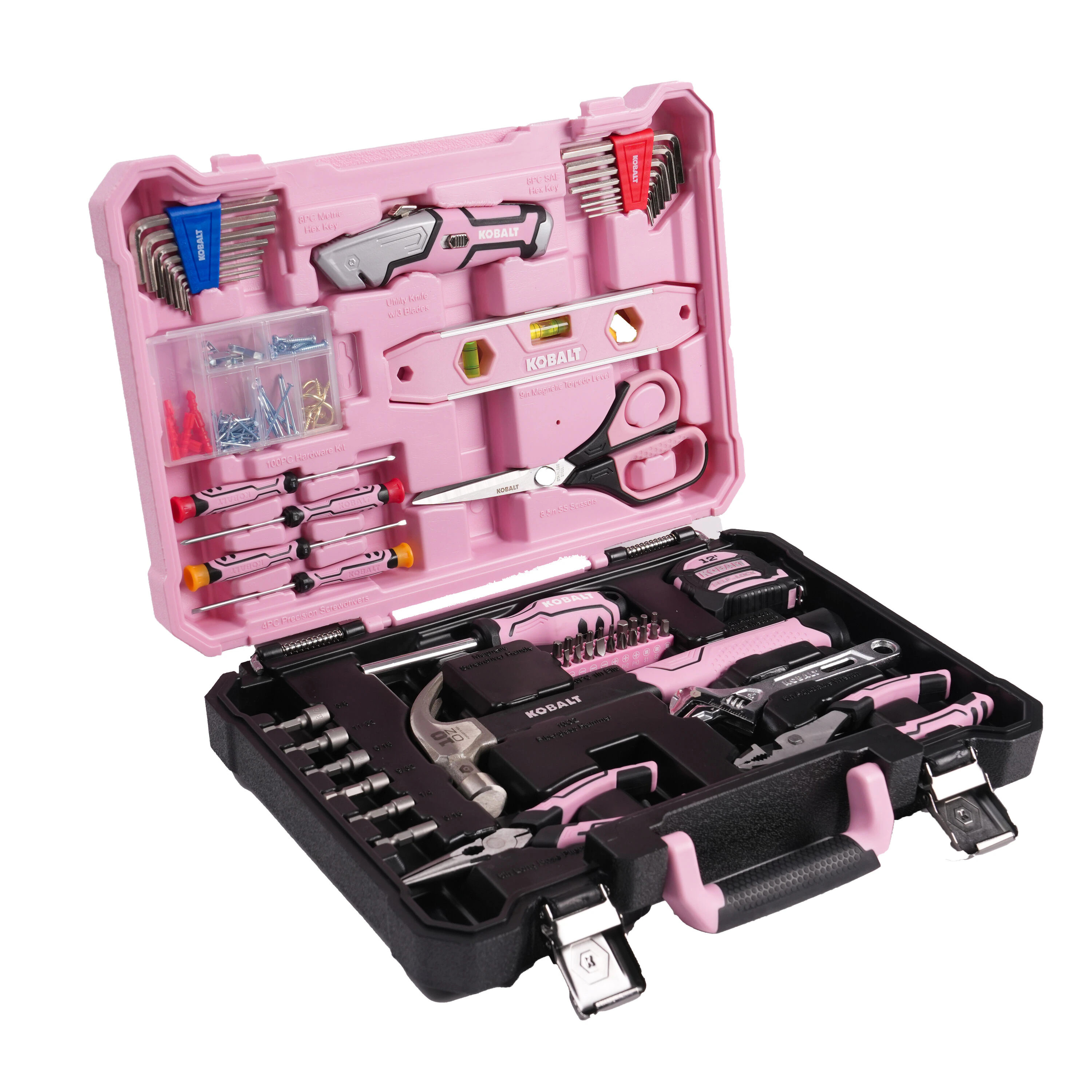 Kobalt 158 -Piece Pink Household Tool Set with Folding Case | 56155 | Lowe's