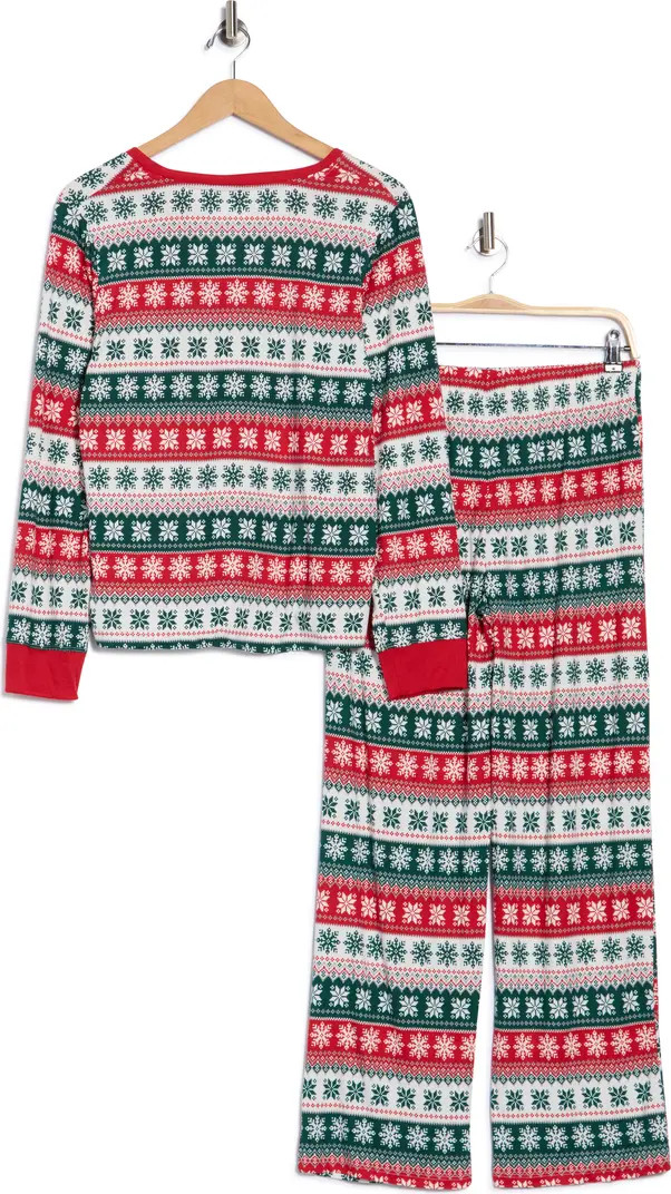 JACLYN Mom Matching Family Fair Isle Snowflake Top & Pants Pajamas | Nordstromrack | Nordstrom Rack