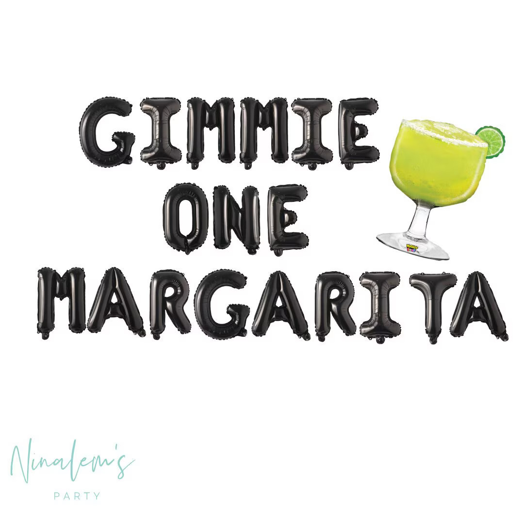 21st Birthday Decorations, Gimme One Margarita Balloon Banner, Margarita Party, Birthday Balloons... | Etsy (US)