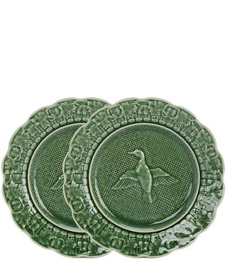 Southern Living Green Embossed Duck Plates Set of 2 - Green | Dillard's