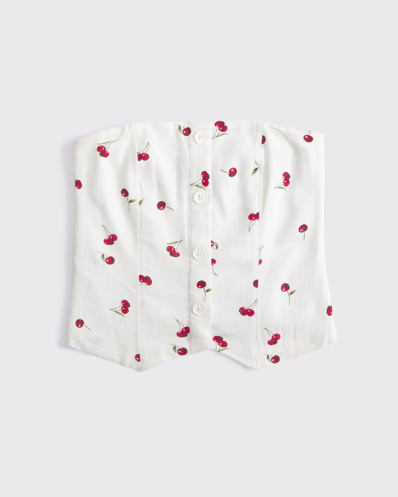 Women's Strapless Cropped Vest Top | Women's Tops | Abercrombie.com | Abercrombie & Fitch (US)