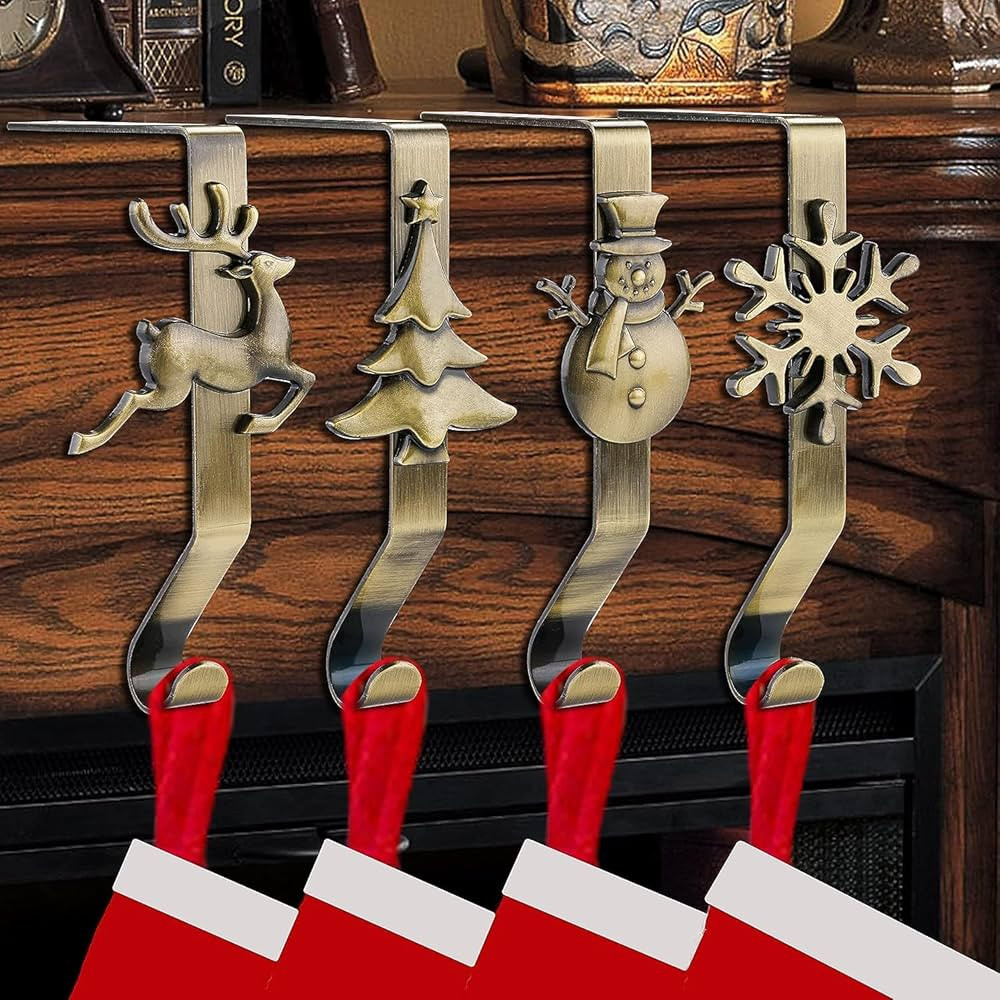 OUFINI Stocking Holders for Mantle, Christmas Stocking Holder Stocking Hangers for Mantle Stockin... | Amazon (CA)
