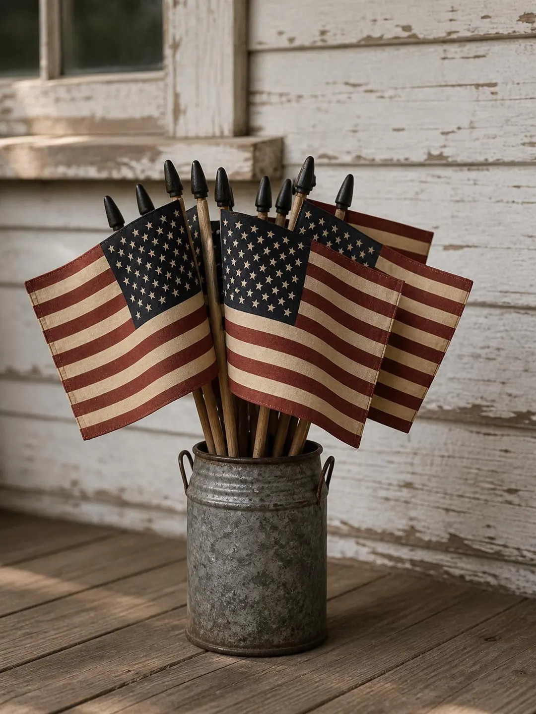 American Flag-set OF 2-tea Stained Flags-primitive American Flags-plant Pokes-flag on Stick-patri... | Etsy (Global)