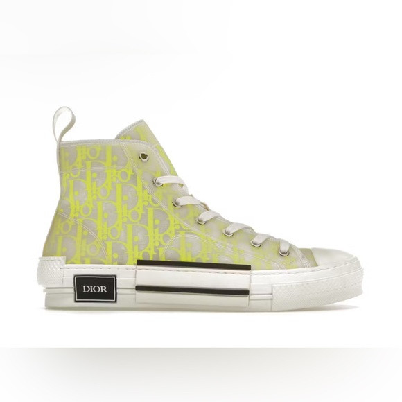 Dior B23 High Top White Yellow Oblique | Poshmark