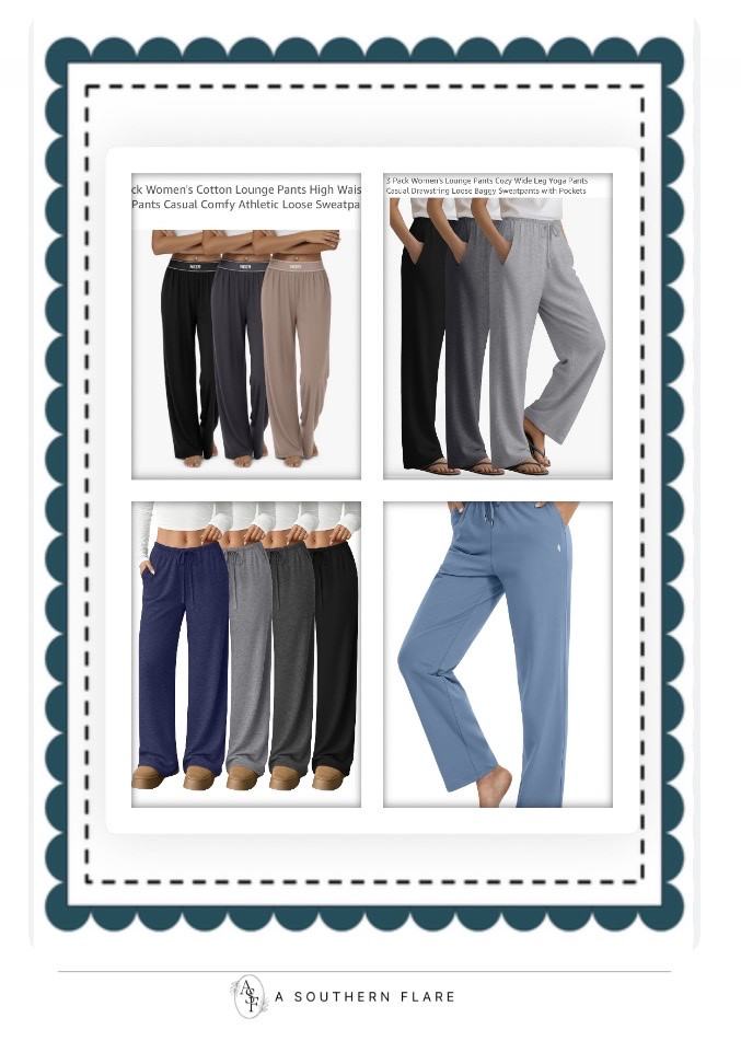 Upgrade your loungewear with these comfy, cozy sweatpants! Perfect for relaxing or lounging at home. #LoungeWear #ComfortStyle