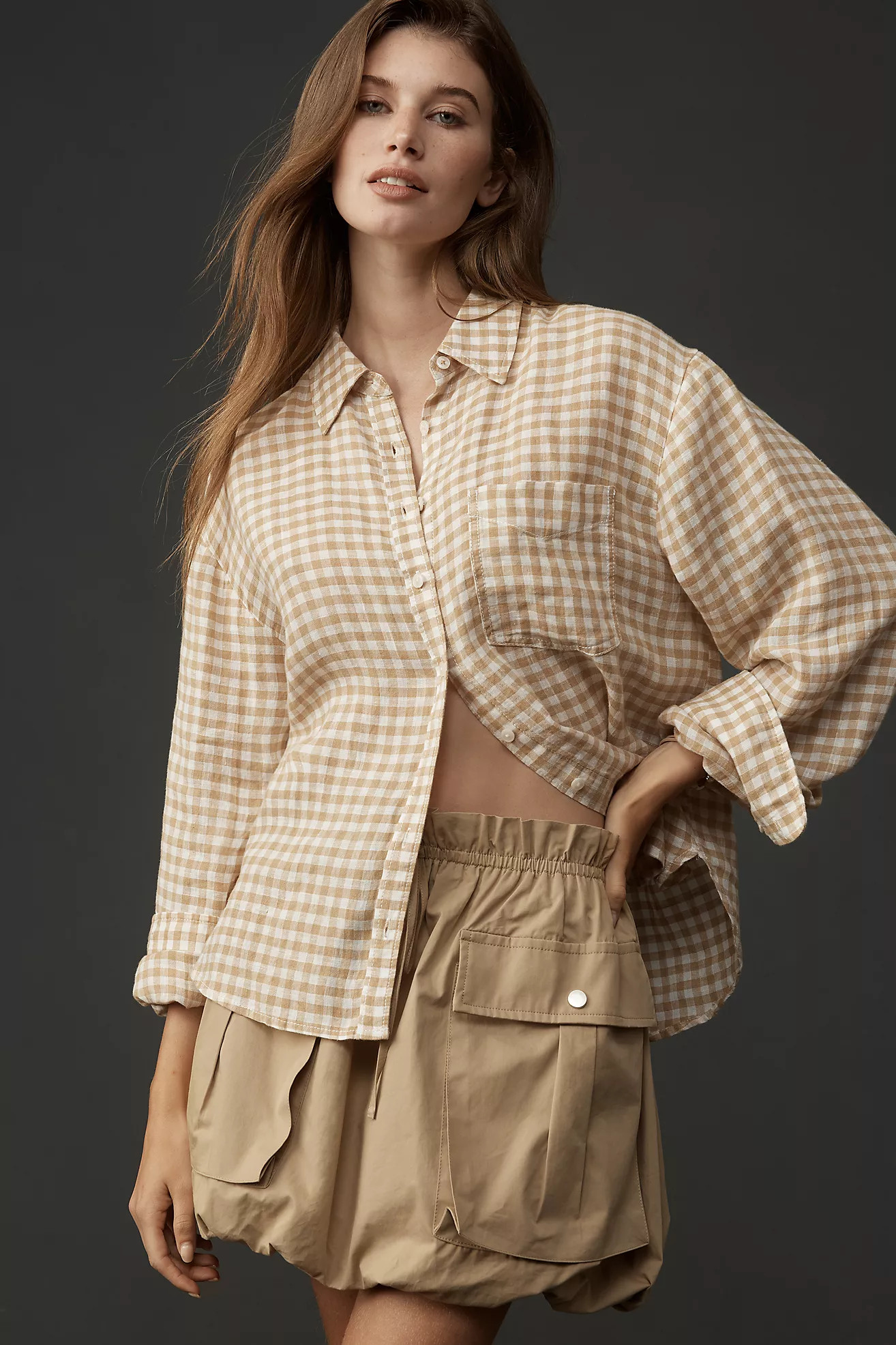 Shrunken Bennet 100% European Linen Buttondown Shirt | Anthropologie (US)
