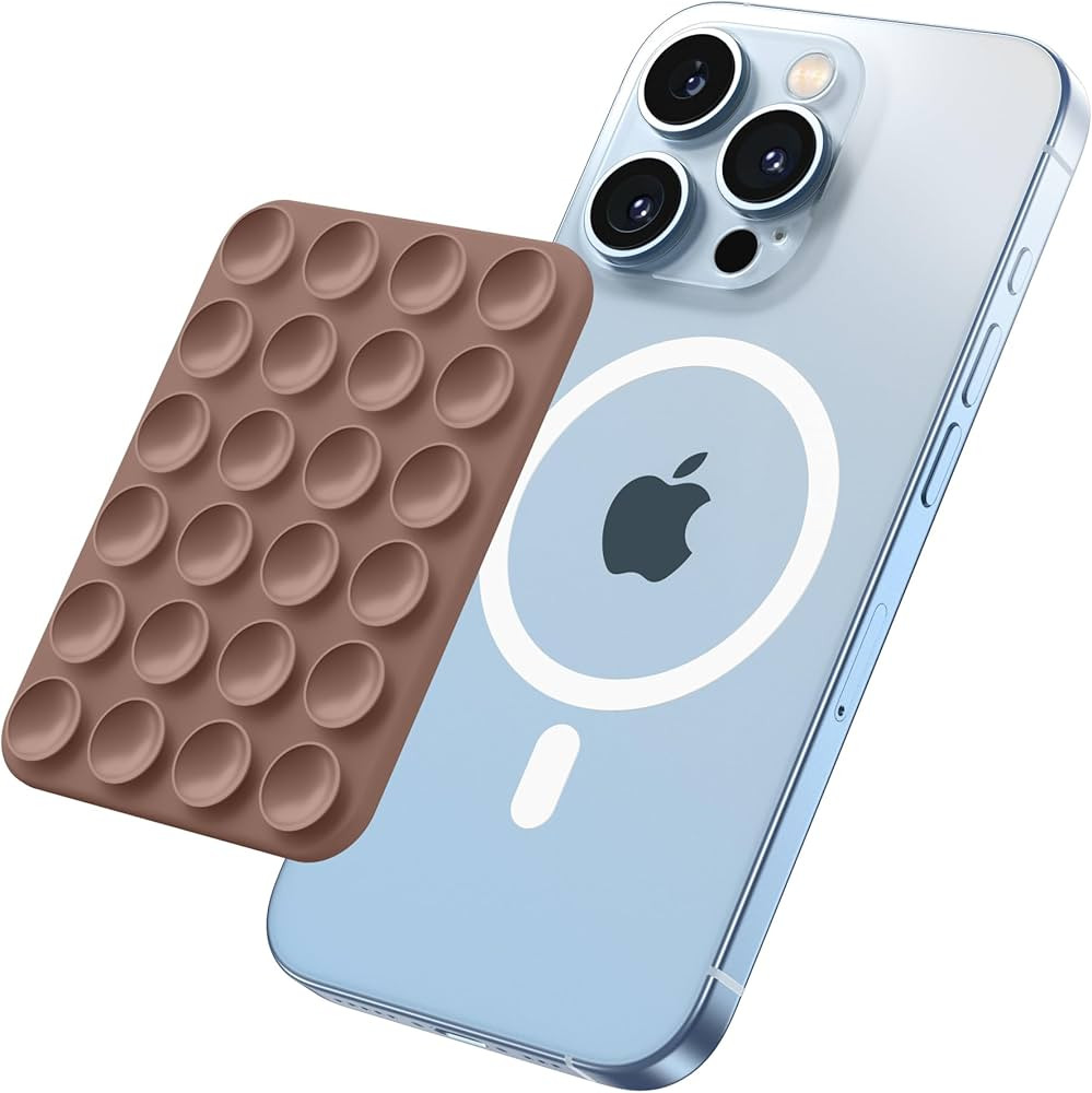 Magnetic Suction Cup Phone Mount, Anti-Slip Hands-Free Silicone Phone Holder, Compatible with Mag... | Amazon (US)