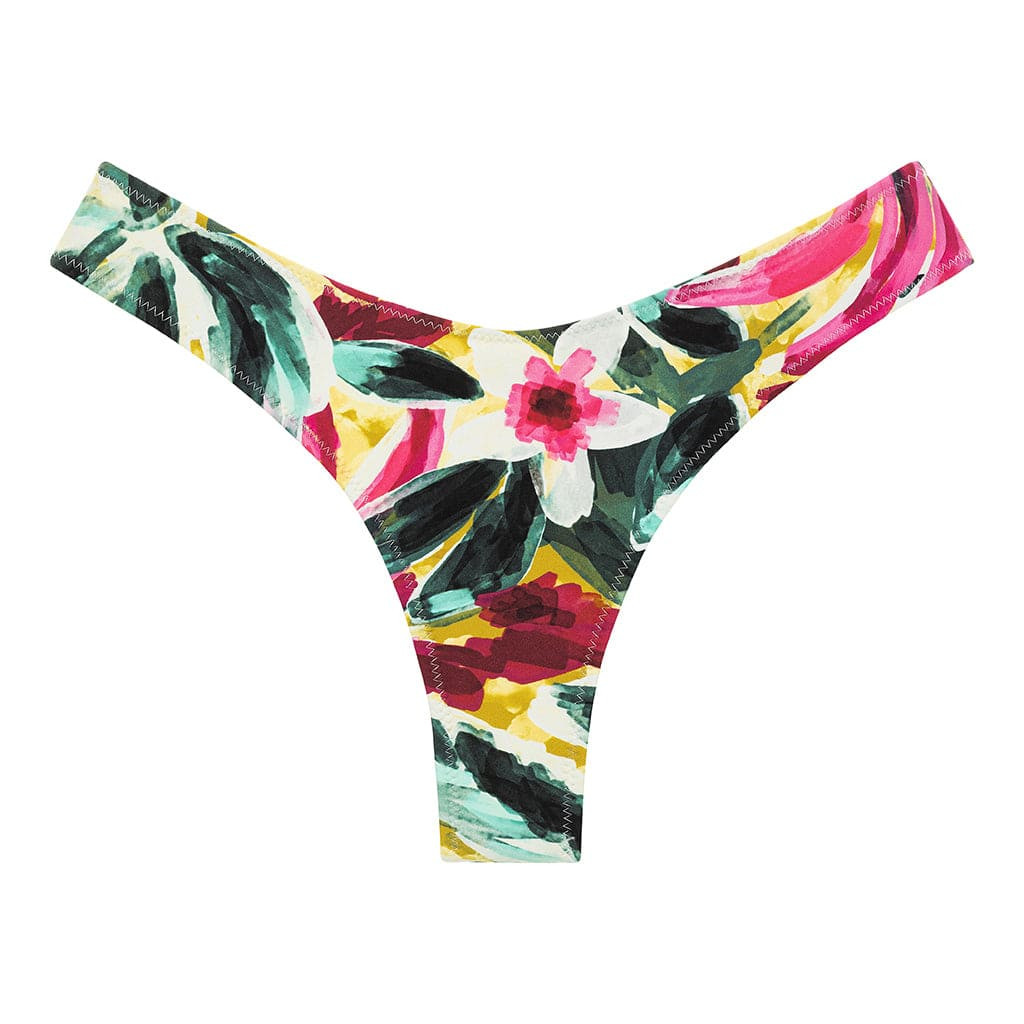 Isla Floral Added Coverage Lulu (Zig-Zag Stitch) Bikini Bottom | Montce