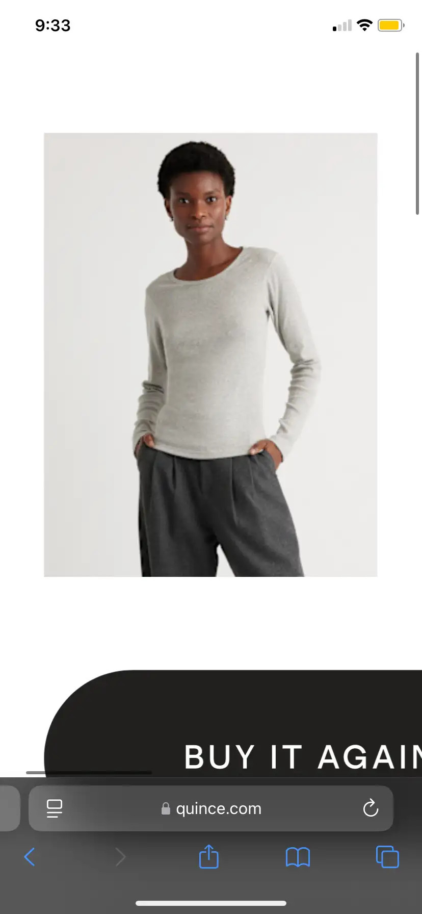 Organic Cotton Micro-Rib Long Sleeve Tee | Quince