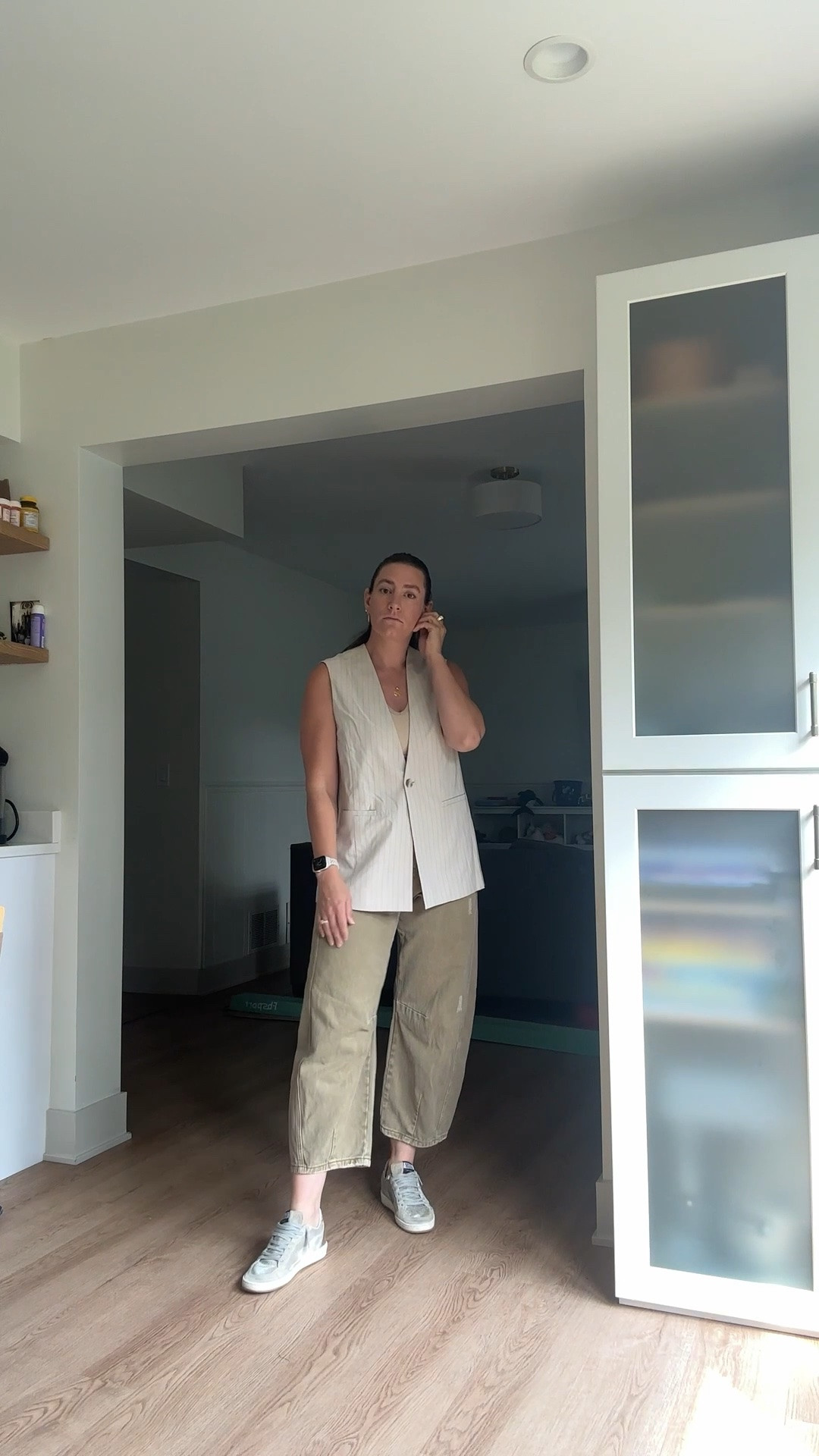 Wardrobe Remix 

At the beginning of any closet hanger flip, it’s a perfect opportunity to try to mix and match. You’re already owned pieces in new ways.

Here I’ve combined my colored denim barrel jeans with a pinstripe vest for a hot day. Sneakers in place of heels, let me run around with ease and style. 

Need help playing with your wardrobe? DM me to learn more! ￼￼

#LTKootd