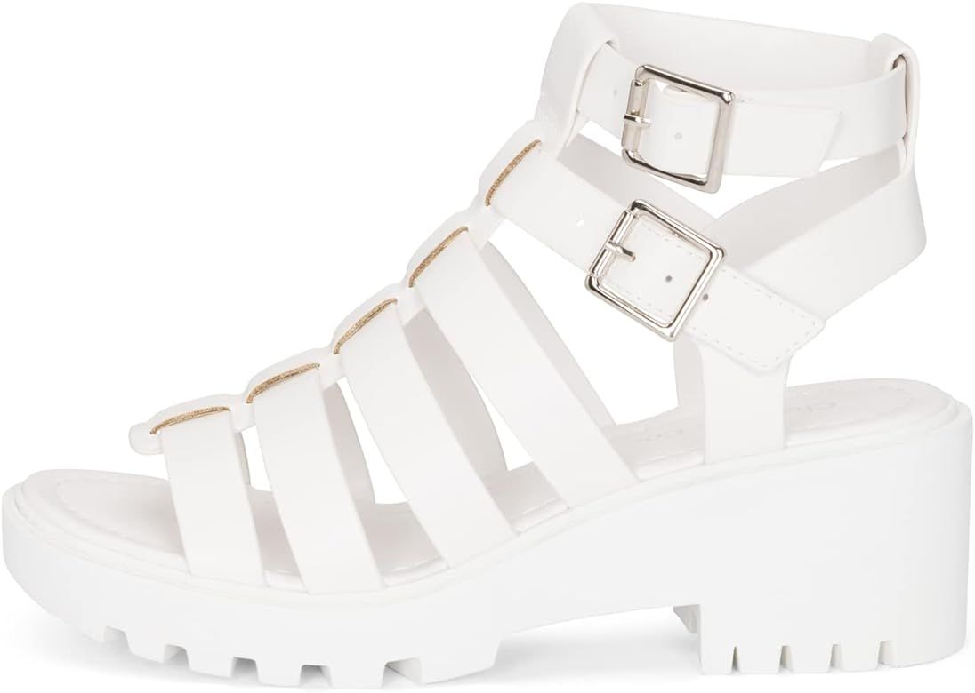 Chariot & Co - Fib- Womens Open Toe Fisherman Gladiator Strappy Wedges Double Buckle Lug Sole Block  | Amazon (US)