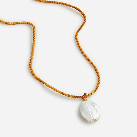 Pearl pendant rope necklace | J. Crew US