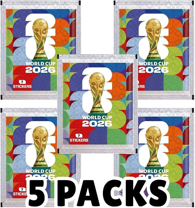 5x World Cup 2026 Sticker Tüten – Insgesamt 35 Sticker, Original Versiegelt für Sammler & Fu... | Amazon (DE)
