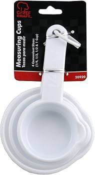 Chef Craft Select Measuring Cup Set, 1/4, 1/3, 1/2 and 1 cup, White | Amazon (US)